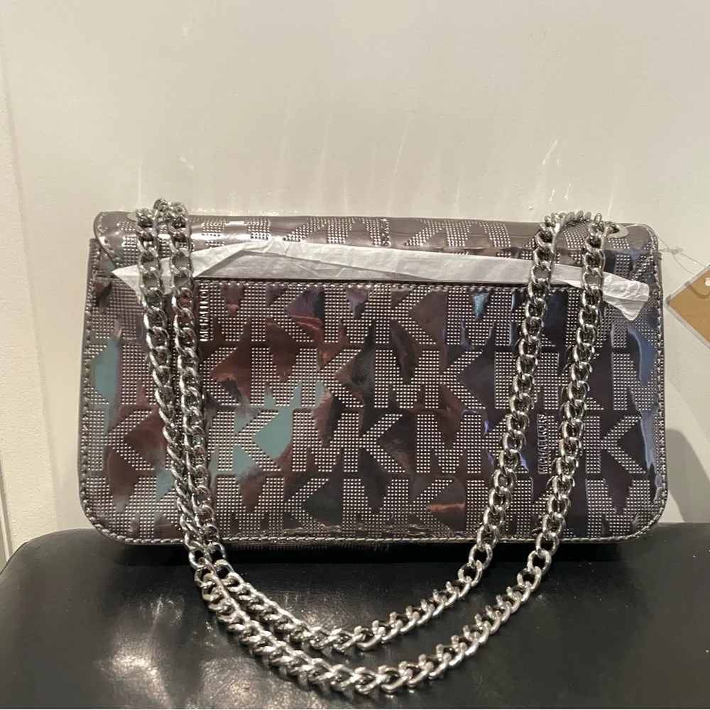 Michael Kors Metallic Silver Purse - Picture 5 of 10